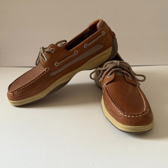 Sperry Top Sider Men’s Size 11 Billfish 2 Eye Boat Shoes Tan Brown - Picture 1 of 6